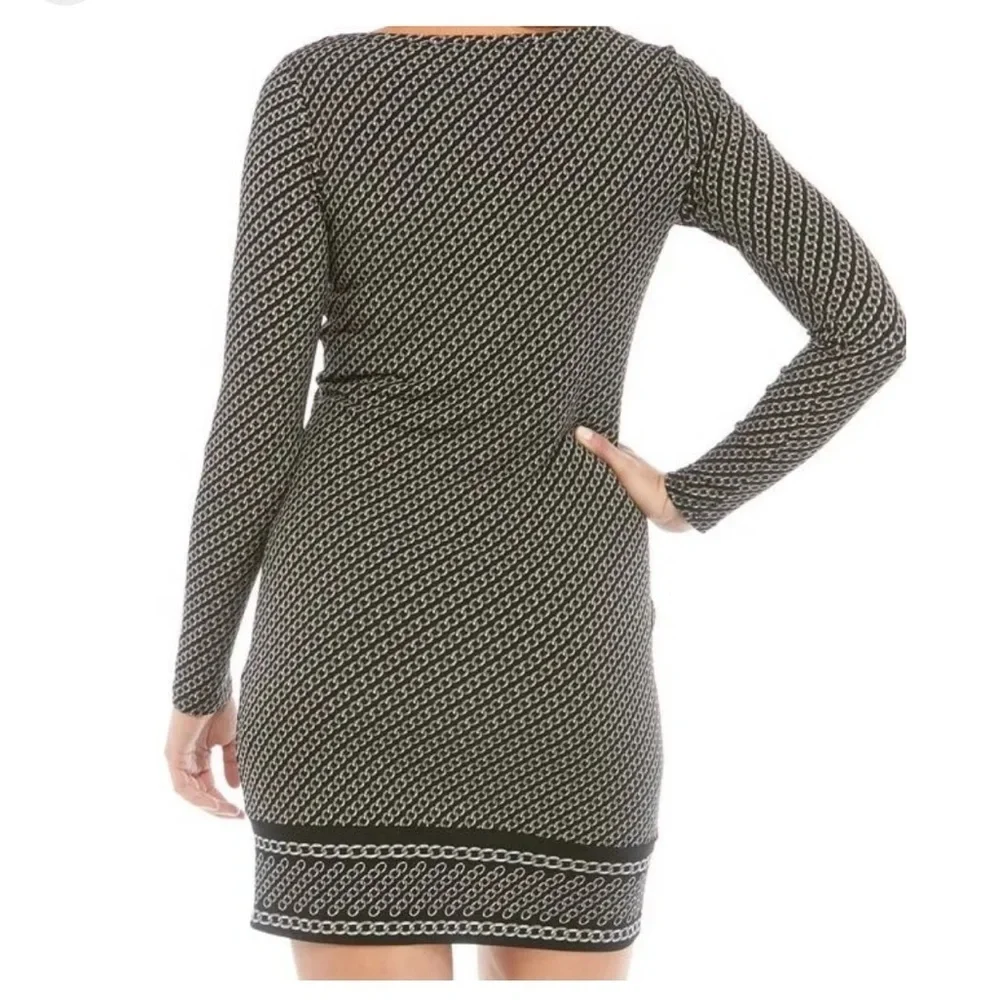 Michael Kors Link Chain Border Shift Dress Size M